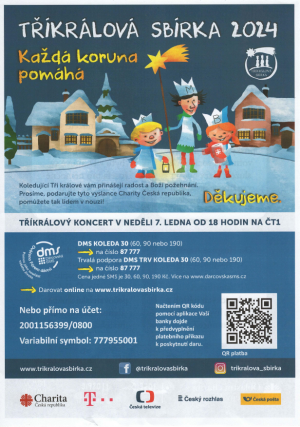 Tříkrálová sbírka 6.1.2024